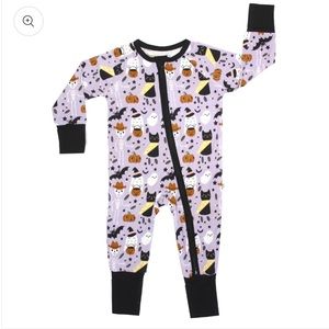 NIB Emerson and Friends Spooky Cute Halloween Purple Bamboo Pumpkin Zippy footie